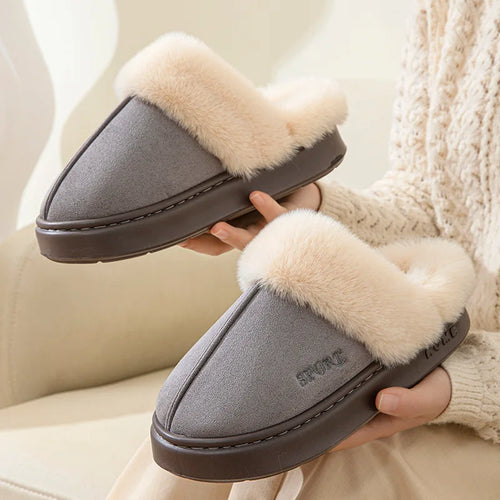 Casual Fluffy Slippers Women House Winter Plush Designer Shoes Ladies