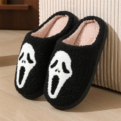 Autumn Winter Halloween Slippers Women Indoor Home Non Slip Warm