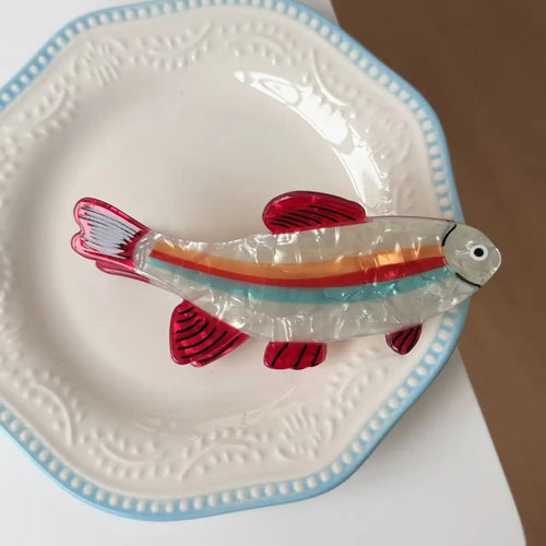 1PC Korean-style new cute and sweet back-of-head hair clip, small fish