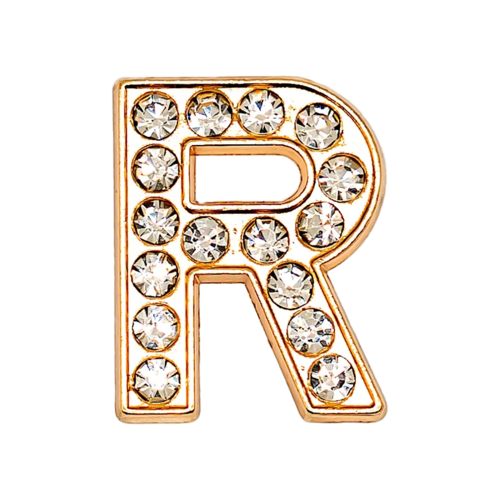 1pcs Metal Gold Luxury Letters Shoe Charms for Clog Alphabet Shoes