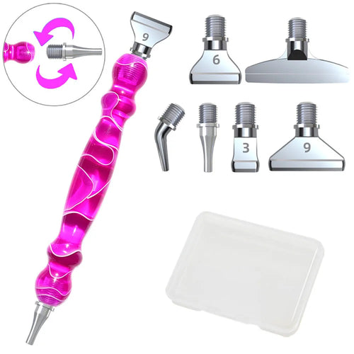 5D Diamond Painting Pen Set, Premium Resin Diamond Art Tool Kit with 6