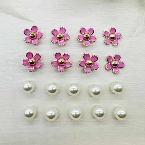 3D Cute Daisies Pearl Set Shoe Charms Accessories for Slide Sandals