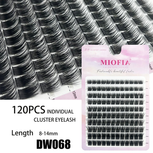 120 Cluster Individual Lashes D Curl 8-14mm Mixed Tray Natural Eyelash