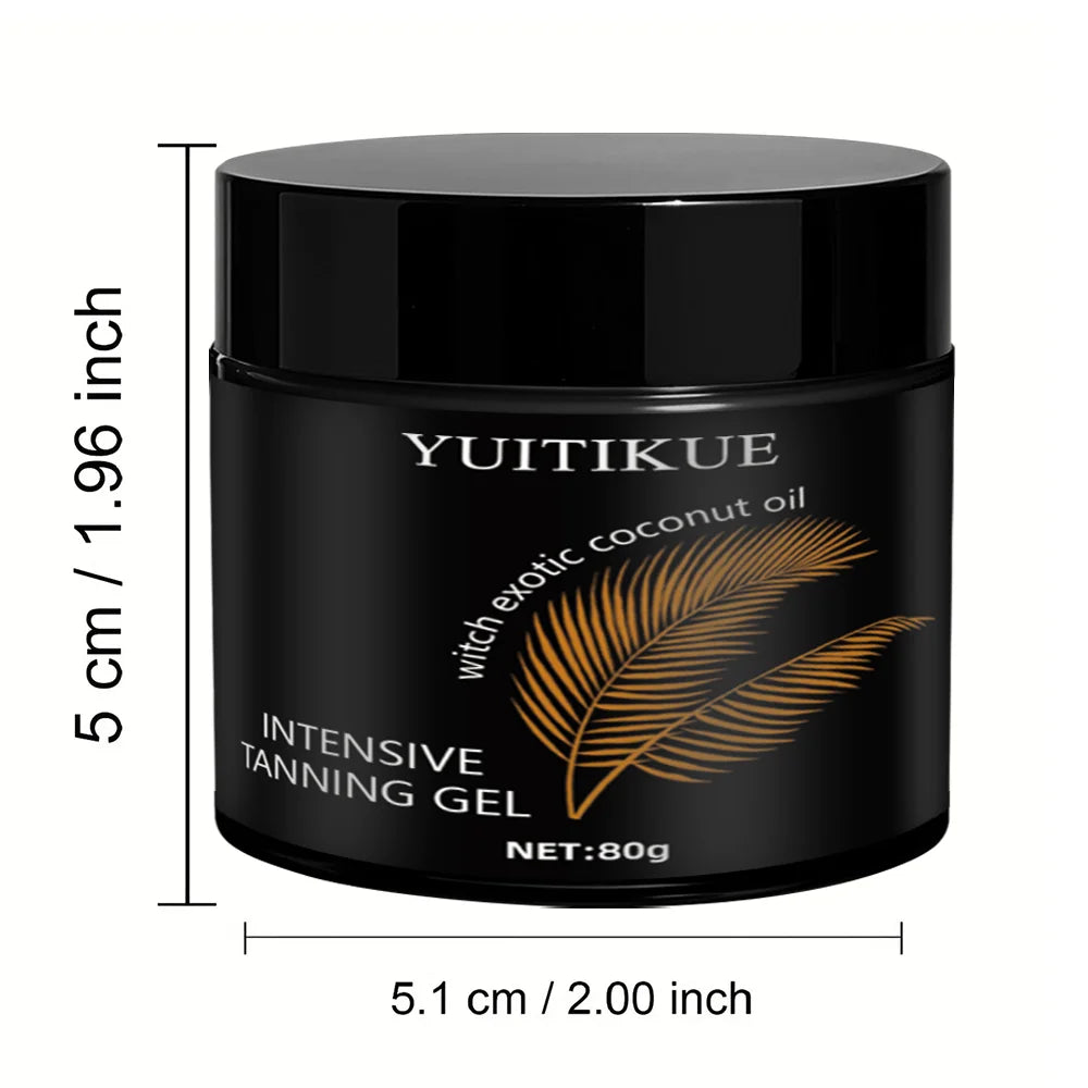Concentrated tanning gel, coconut oil tanning accelerator, waterproof