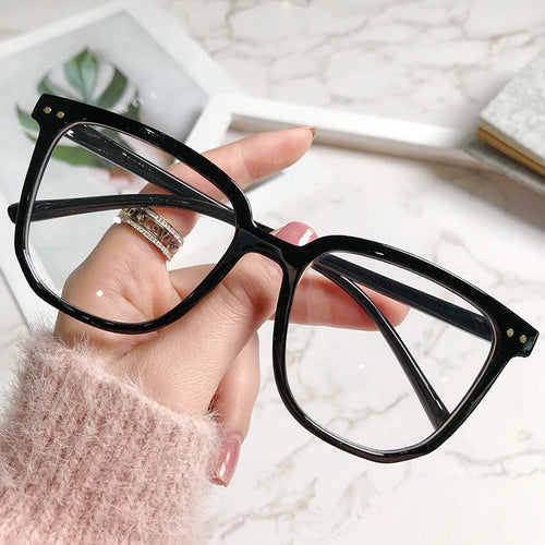 Transparent Computer Glasses Frame Women Men Anti Blue Light square