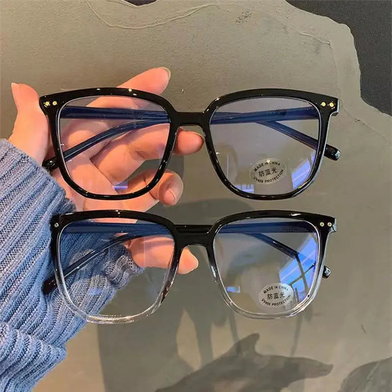 Transparent Computer Glasses Frame Women Men Anti Blue Light square