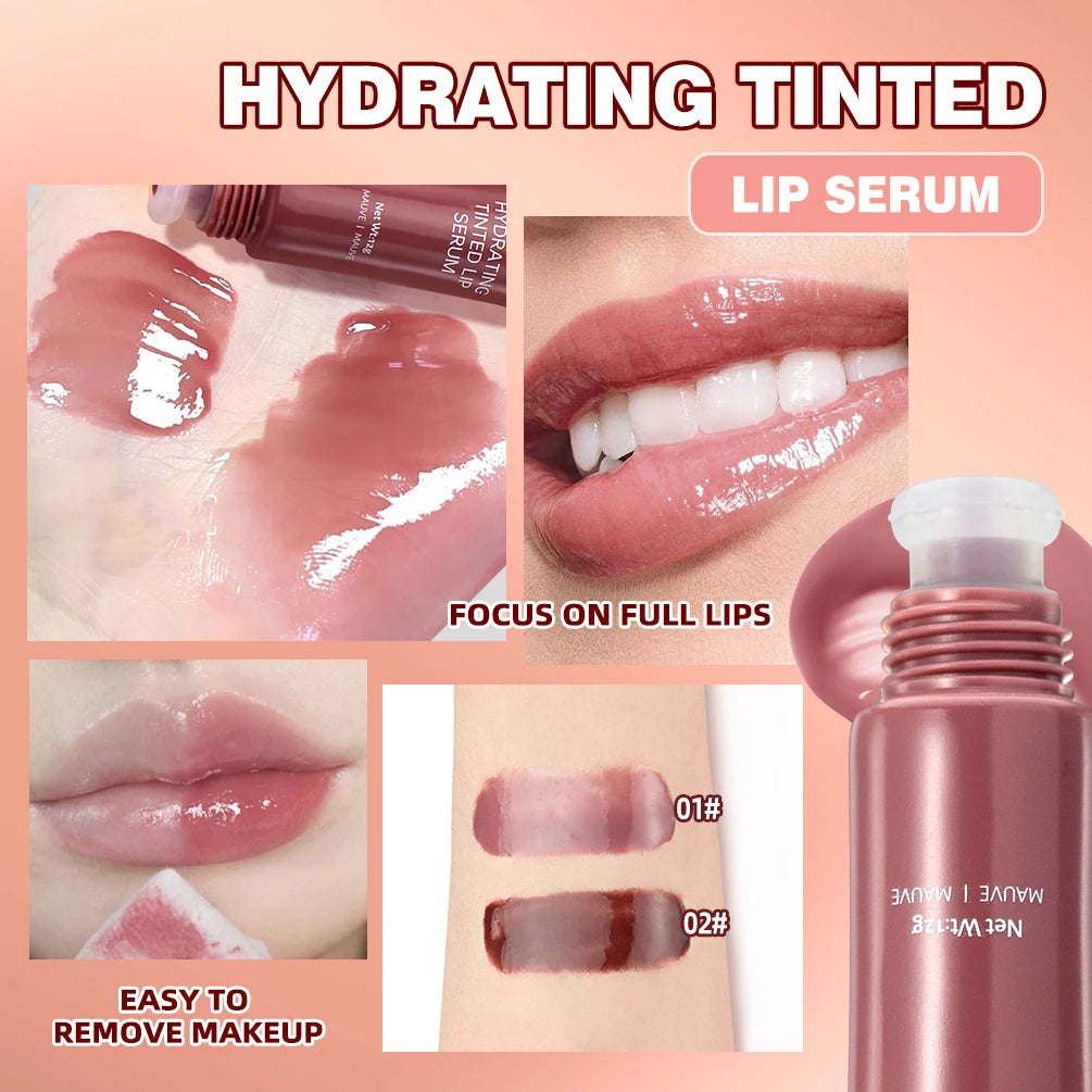 QIBEST 6 Colors Watery Crystal Jelly Lip Oil Balm Moisturizing