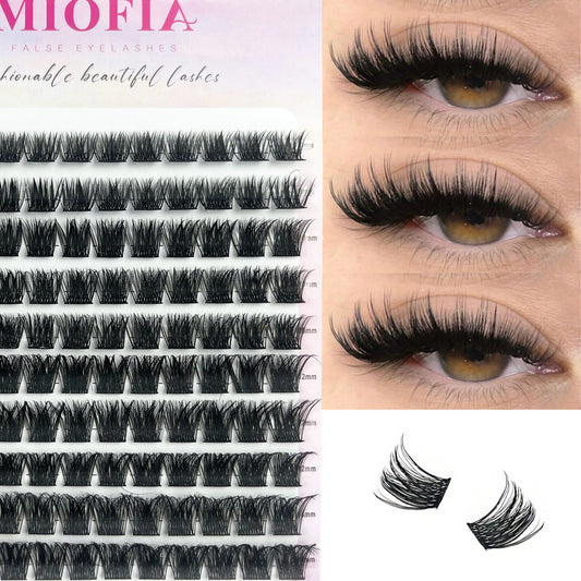 120 Cluster Individual Lashes D Curl 8-14mm Mixed Tray Natural Eyelash