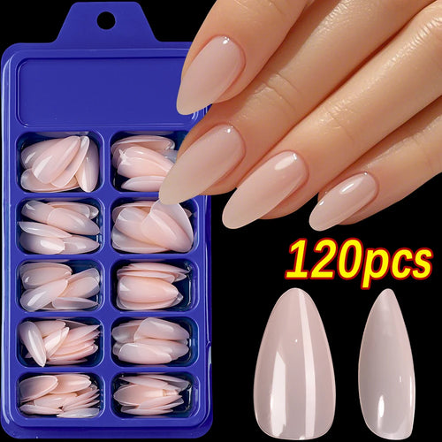 120Pcs 9-Colors French Fake Toenails Summer Short Sqaure Press On Toe
