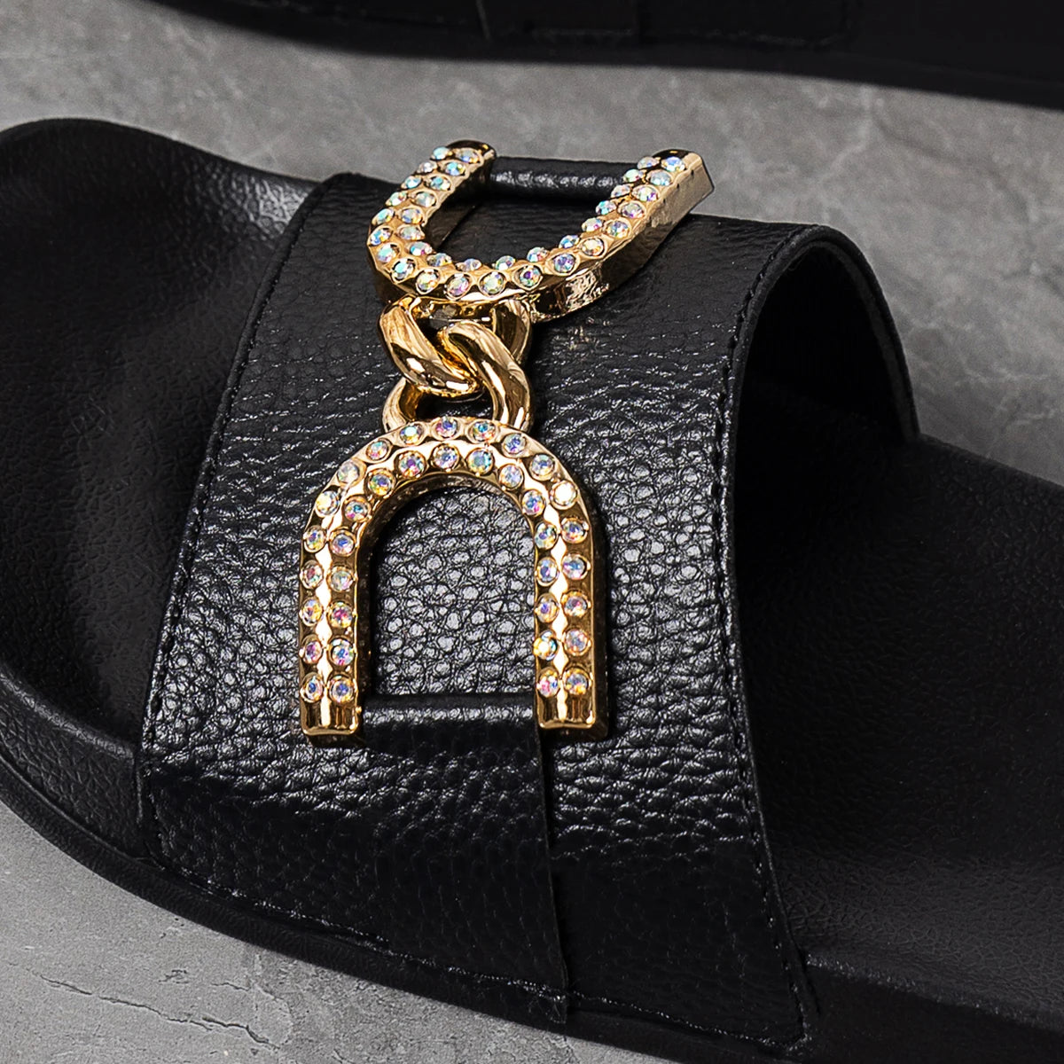 Women's Summer Fashion Gold Decorative Buckle Non Slip Light