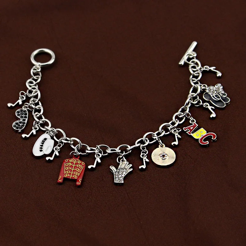 Michael Jackson Bracelets for Women Men Commemorative Series Charms