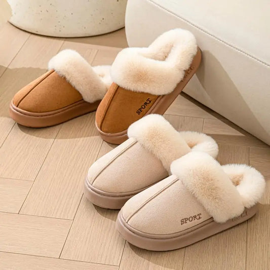 Casual Fluffy Slippers Women House Winter Plush Designer Shoes Ladies