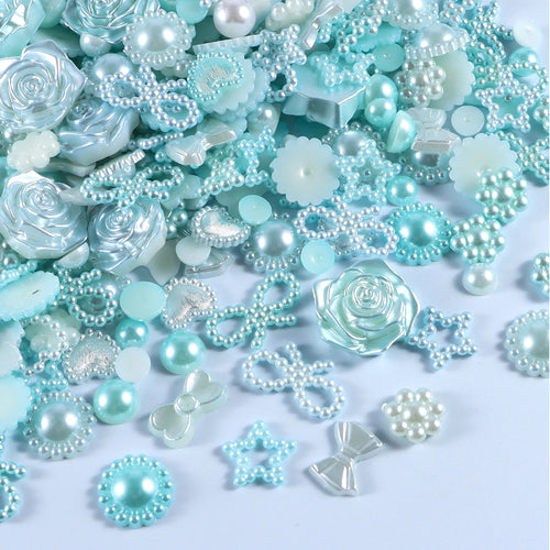 20g Random Mix Shapes for Bedazzling, Gems Pearls for Crafts Tumblers