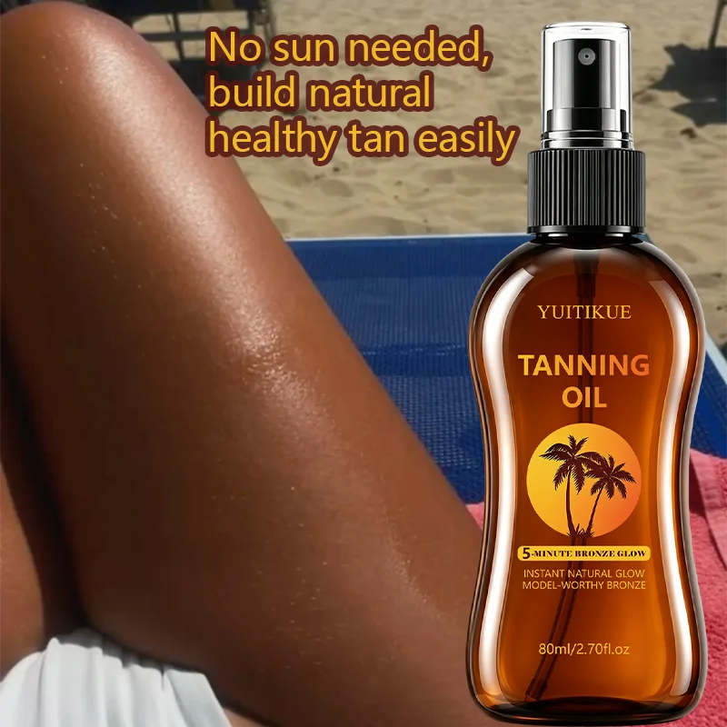YUITIKUE Instant Bronze Tanning Oil Spray 80ml 5 Min Sunless Self