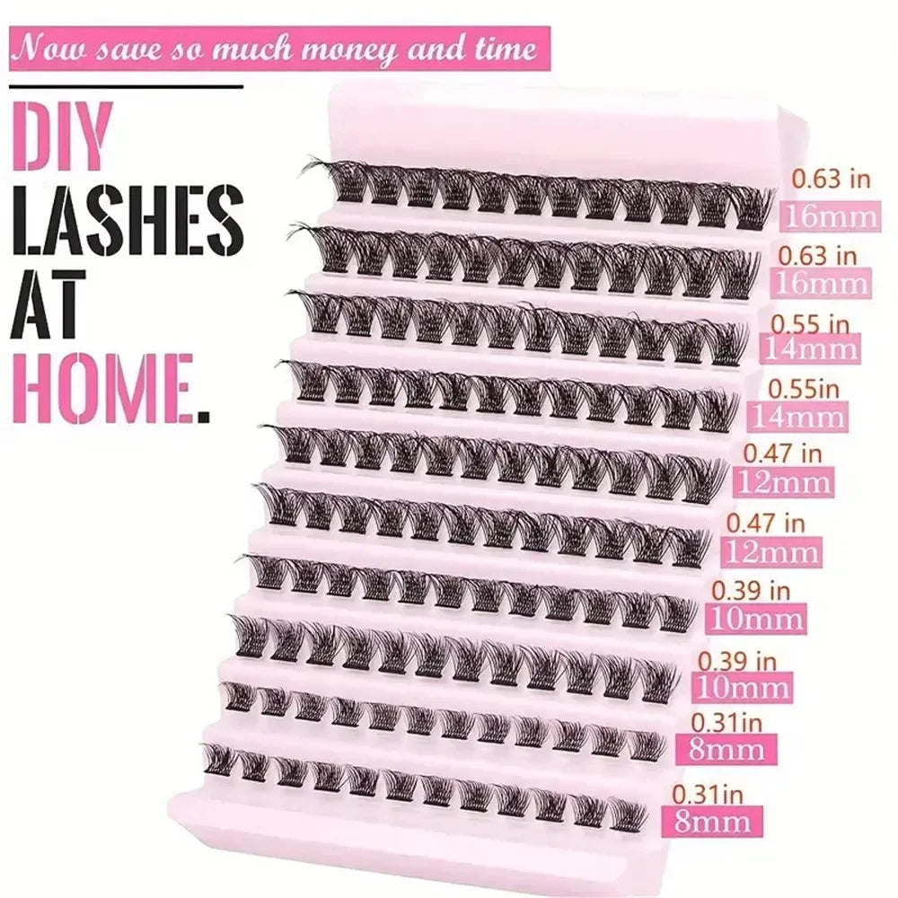 120 Pcs Fluffy Lash Clusters - Natural Look Wispy Eyelash Extensions