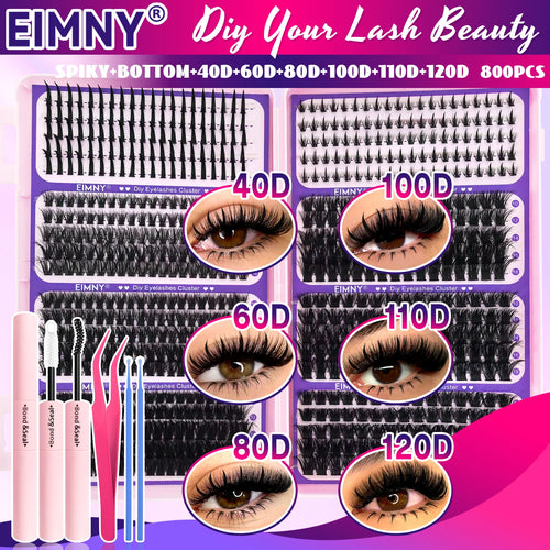 Show-Stopping Top & Bottom Lash Kit – 250/740 Cluster Shell Fluffy