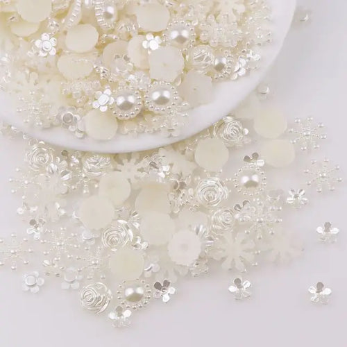 20g Random Mix Shapes for Bedazzling, Gems Pearls for Crafts Tumblers