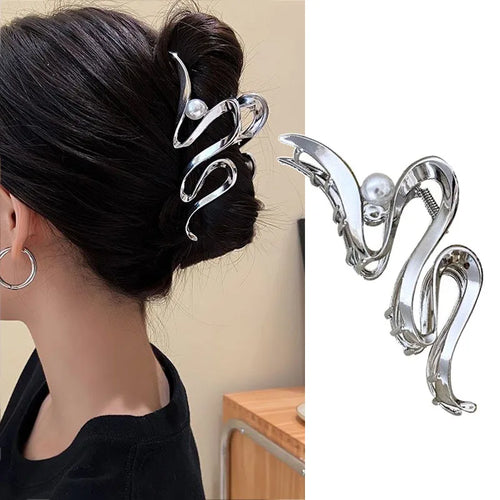 Halloween Black Spider Hair Claw Clips Gothic Metal Hair Clips Strong
