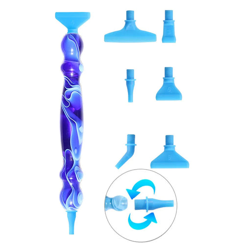 5D Diamond Painting Pen Set, Premium Resin Diamond Art Tool Kit with 6