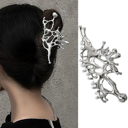 Halloween Black Spider Hair Claw Clips Gothic Metal Hair Clips Strong