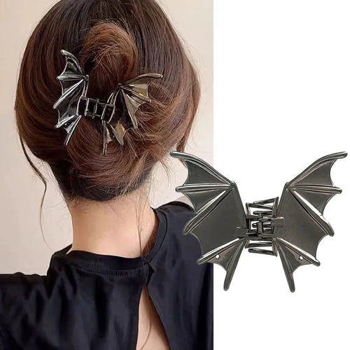 Halloween Black Spider Hair Claw Clips Gothic Metal Hair Clips Strong