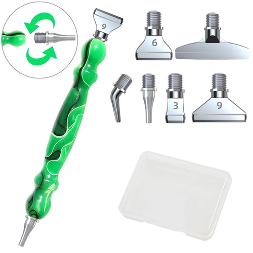 5D Diamond Painting Pen Set, Premium Resin Diamond Art Tool Kit with 6