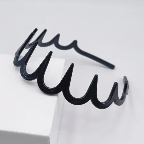 Fashion Wave Headbands for Women Color Retro Tortoiseshell Toothed