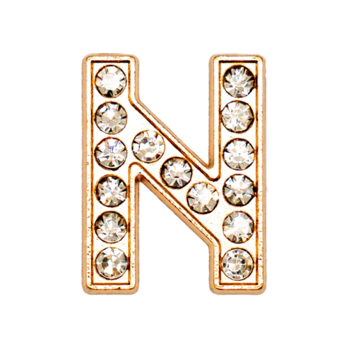1pcs Metal Gold Luxury Letters Shoe Charms for Clog Alphabet Shoes