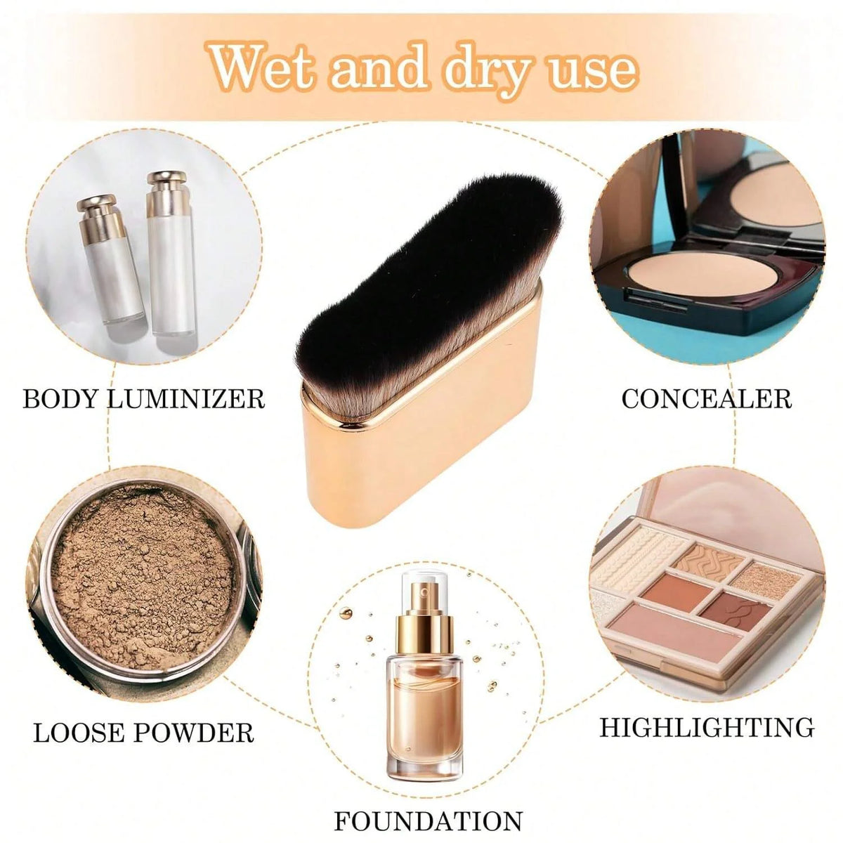 Self Tan Brush Soft Body Makeup Brush Portable Self Tanning Brush Self