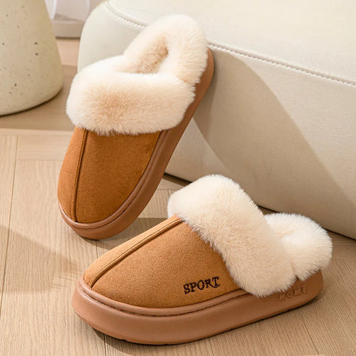 Casual Fluffy Slippers Women House Winter Plush Designer Shoes Ladies