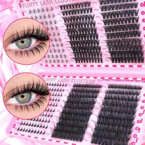 Show-Stopping Top & Bottom Lash Kit – 250/740 Cluster Shell Fluffy
