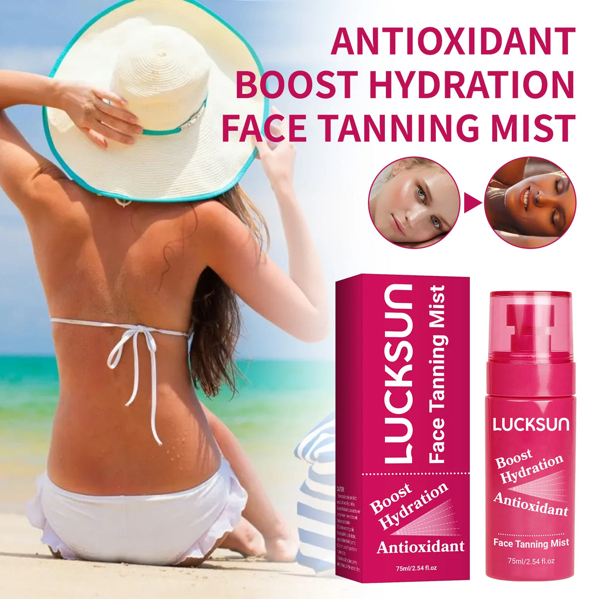 Body Self Tanning Spray Intensive Brown Boosting Summer Sunscreen