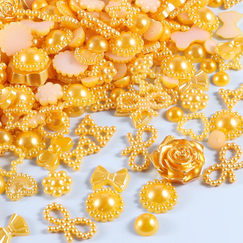 20g Random Mix Shapes for Bedazzling, Gems Pearls for Crafts Tumblers