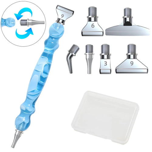 5D Diamond Painting Pen Set, Premium Resin Diamond Art Tool Kit with 6