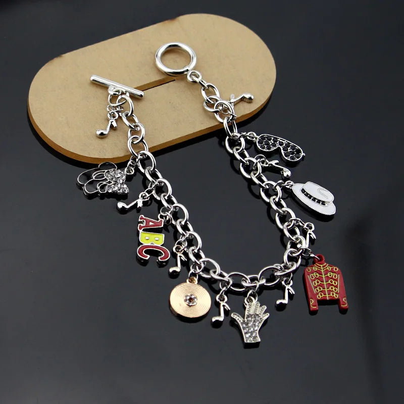 Michael Jackson Bracelets for Women Men Commemorative Series Charms