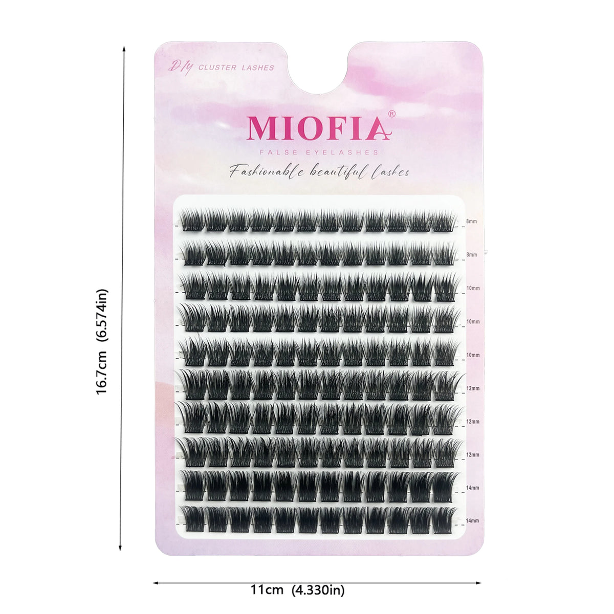 120 Cluster Individual Lashes D Curl 8-14mm Mixed Tray Natural Eyelash