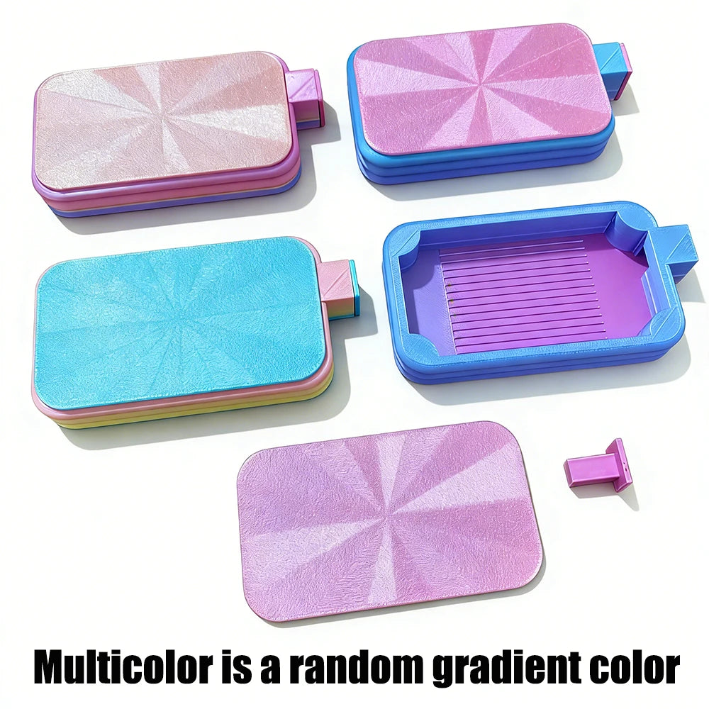 Gradient Color Diamond Art Tray With Lid, Diamond Painting Storage