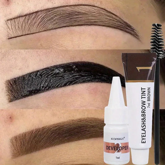 2 in 1 Eyelash and Eyebrow Tinting Kit, Professional Beauty Makeup