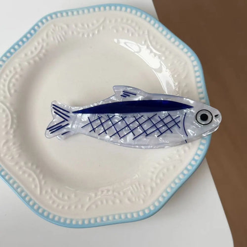 1PC Korean-style new cute and sweet back-of-head hair clip, small fish