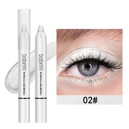 The 3-color highlighter eyeshadow pencil is waterproof and