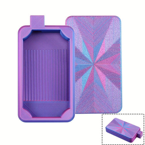 Gradient Color Diamond Art Tray With Lid, Diamond Painting Storage