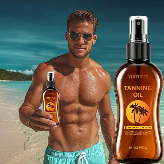 YUITIKUE Instant Bronze Tanning Oil Spray 80ml 5 Min Sunless Self