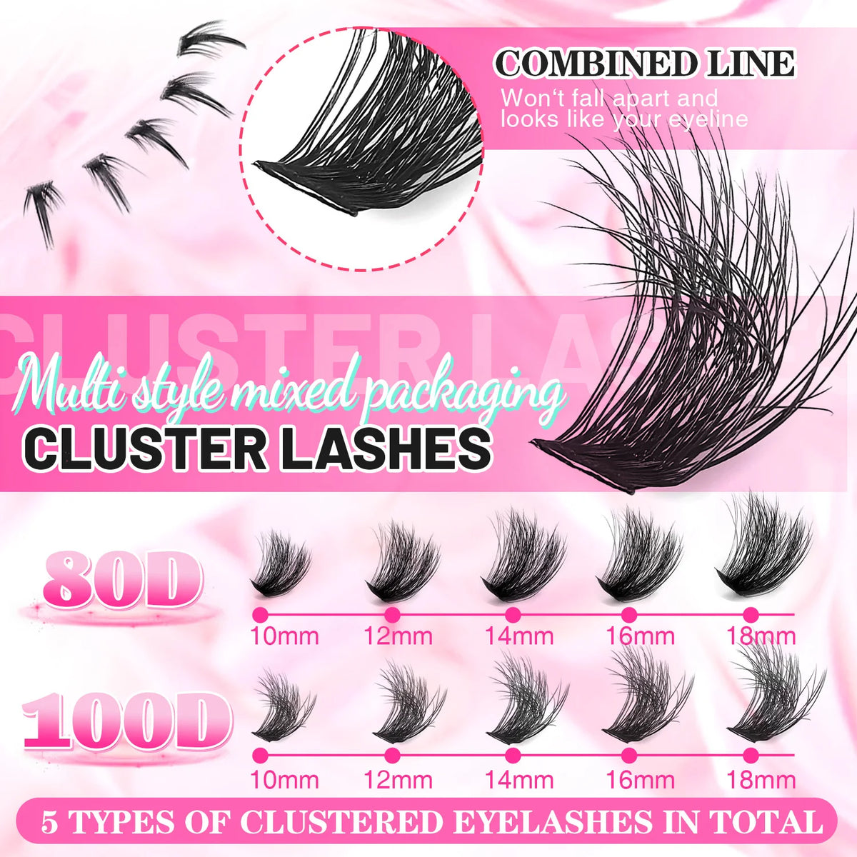 Show-Stopping Top & Bottom Lash Kit – 250/740 Cluster Shell Fluffy
