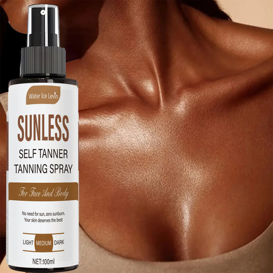 Self-Tanning Spray - Natural Brown Tone, Formaldehyde-Free, Suitable