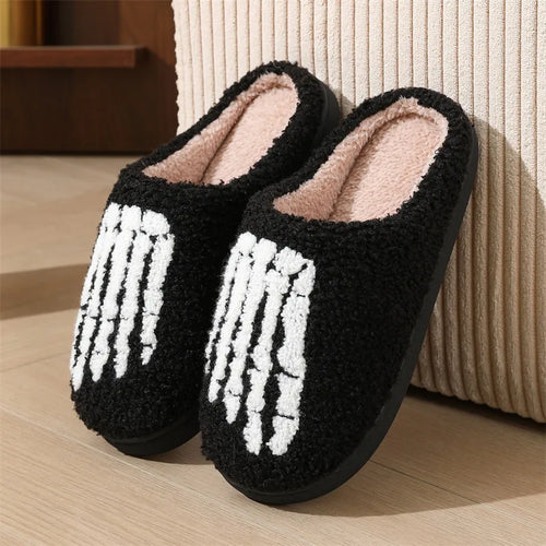 Autumn Winter Halloween Slippers Women Indoor Home Non Slip Warm