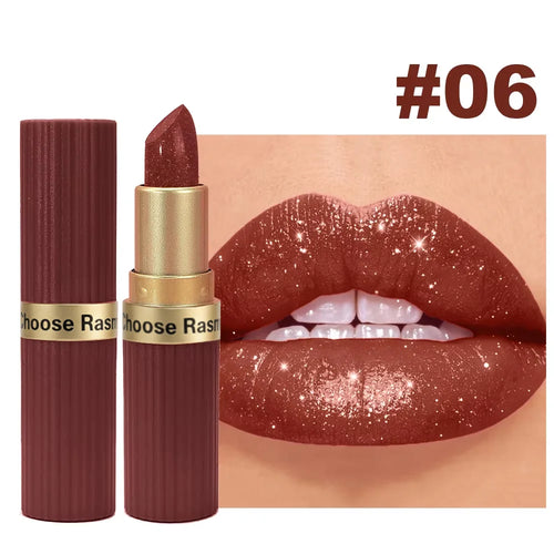 CHOOSE RASME 6 colors chocolate bar lipstick makeup pearl matte matte