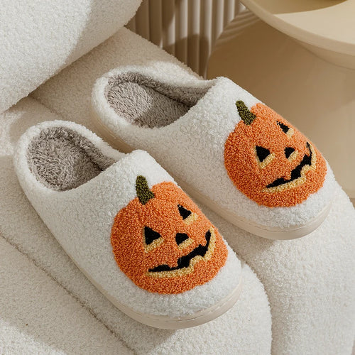 Classics Pumpkin Halloween Women's Slippers Winter Indoor Cartoon