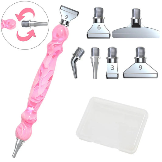 5D Diamond Painting Pen Set, Premium Resin Diamond Art Tool Kit with 6