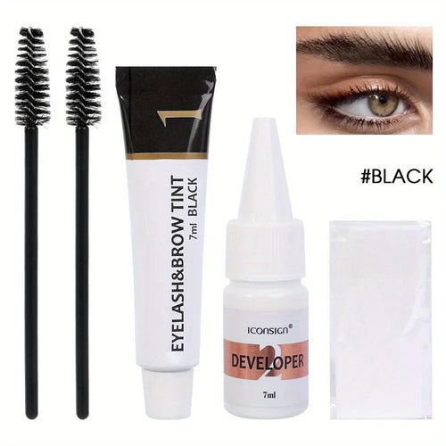 2 in 1 Eyelash and Eyebrow Tinting Kit, Professional Beauty Makeup