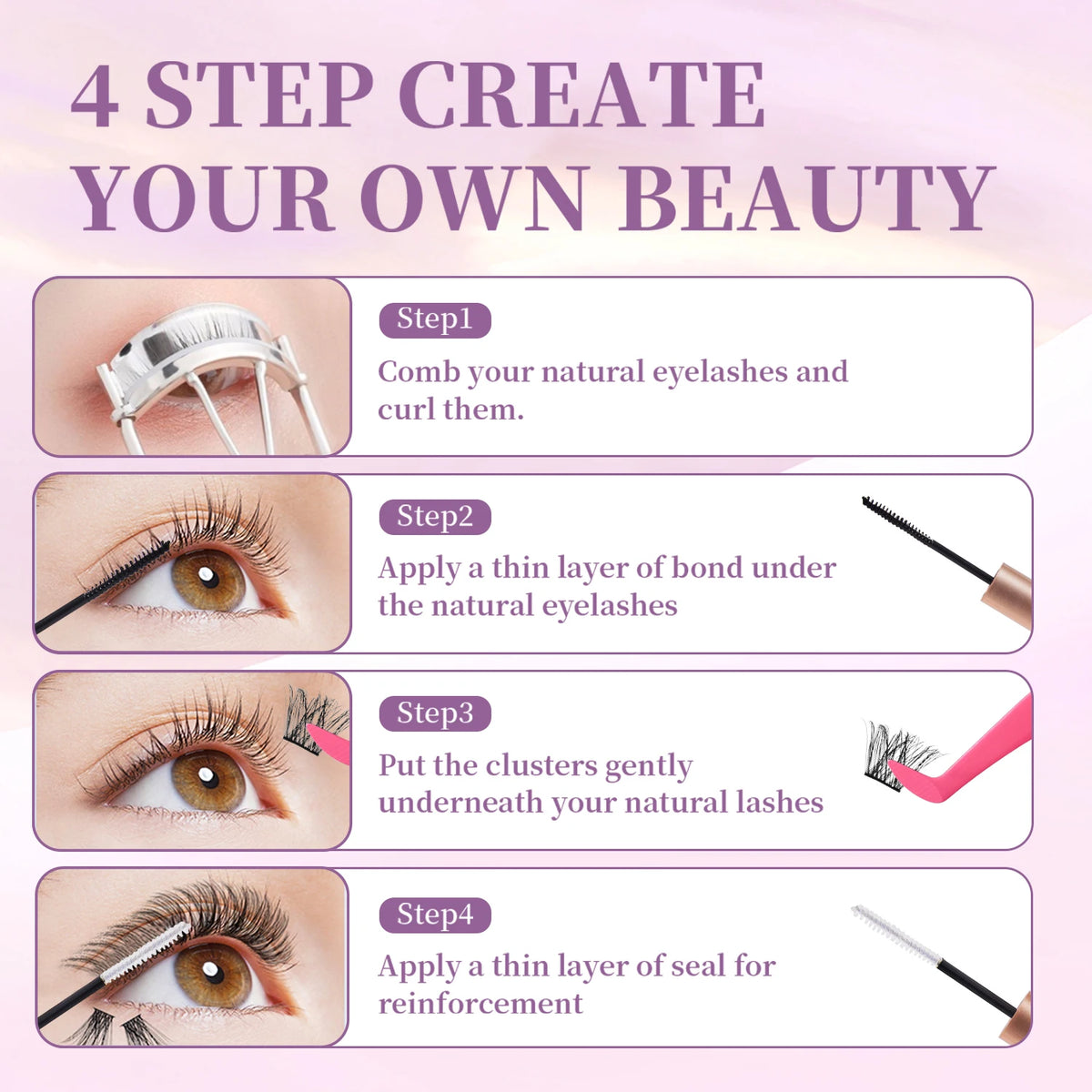 Lash Cluster Glue, Lash Bond and Seal 10ml Bond & Seal Eyelash Glue 2